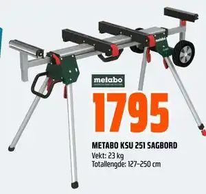 Obs Bygg METABO KSU 251 SAGBORD tilbud