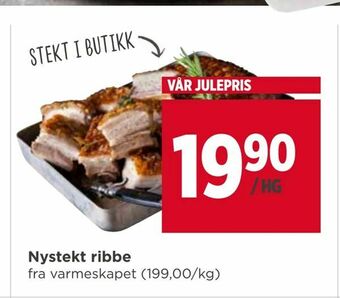 Meny Nystekt ribbe tilbud