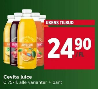 Meny Cevita juice tilbud