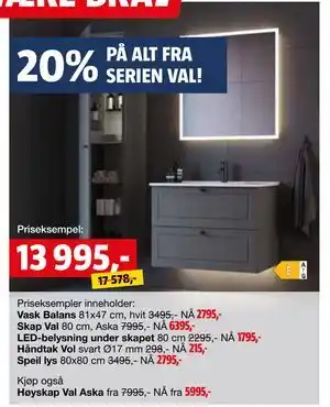 Bauhaus 20% PÅ ALT FRA SERIEN VAL! tilbud