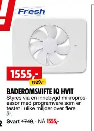 Bauhaus BADEROMSVIFTE IQ HVIT tilbud