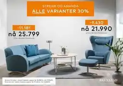 Skeidar Stream sofa tilbud