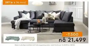 Skeidar Boston U-sofa tilbud