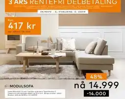 Skeidar Hedda Modulsofa 2,5 seter tilbud