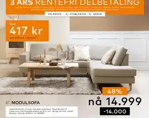 Skeidar Hedda Modulsofa 2,5 seter tilbud