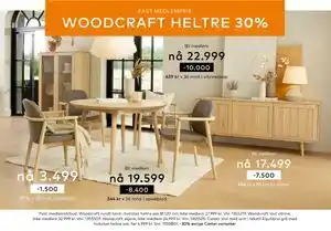 Skeidar Woodcraft rundt bord tilbud