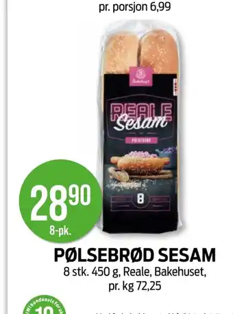 Kiwi Pølsebrød sesam tilbud