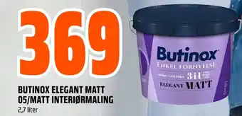 Coop Obs BUTINOX ELEGANT MATT 05/MATT INTERIØRMALING 2,7 liter tilbud