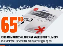 Coop Obs JORDAN MALINGSKLAR ENGANGSKLUTER TIL MOPP Bruksområde: forvask før maling av vegger og tak tilbud