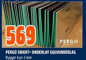 Coop Obs Pergo smart+ underlay gulvunderlag bygger kun 3 mm tilbud