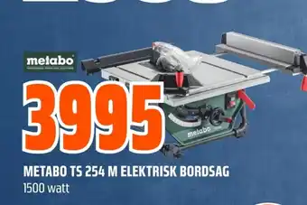 Coop Obs Metabo ts 254 m elektrisk bordsag tilbud