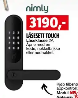 Bauhaus LÅSESETT TOUCH tilbud