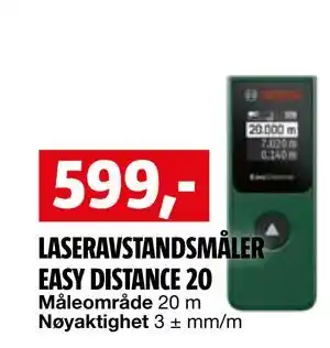 Bauhaus LASERAVSTANDSMÅLER EASY DISTANCE 20 tilbud