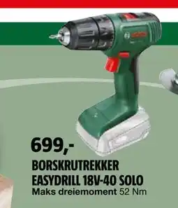 Bauhaus BORSKRUTREKKER EASYDRILL 18V-40 SOLO tilbud