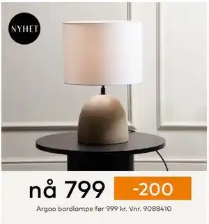 Skeidar Argao bordlampe tilbud