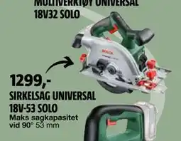 Bauhaus SIRKELSAG UNIVERSAL 18V-53 SOLO tilbud