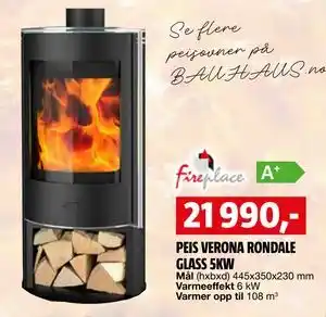 Bauhaus PEIS VERONA RONDALE GLASS 5KW tilbud