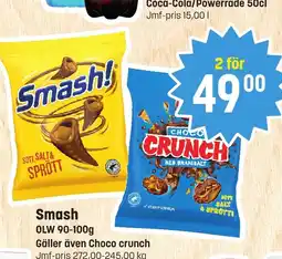 Eurocash Smash! OLW 90-100g Gäller även Choco crunch tilbud