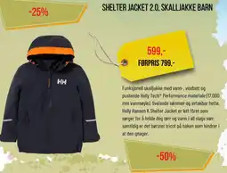 XXL Sport Shelter jacket 2.0, skalljakke barn tilbud