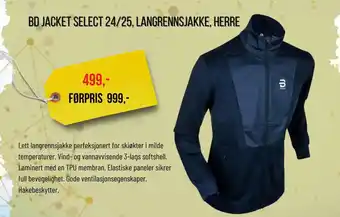 XXL Sport Bd jacket select 24/25, langrennsjakke, herre tilbud