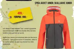 XXL Sport SPIRA JACKET JUNIOR, SKALLJAKKE JUNIOR tilbud