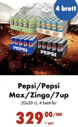 Nordby Supermarket Pepsi/Pepsi Max/Zingo/7up tilbud