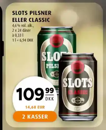 Scandinavian Park Slots pilsner eller classic 4,6% vol. alk., tilbud