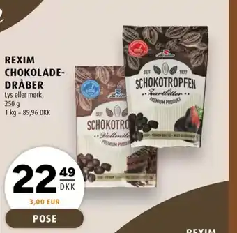 Scandinavian Park REXIM CHOKOLADE- DRÅBER tilbud