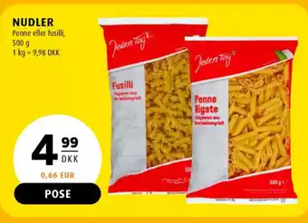 Scandinavian Park NUDLER Penne eller fusilli, tilbud