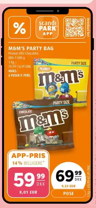 Scandinavian Park M&M'S PARTY BAG tilbud