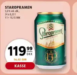 Scandinavian Park Staropramen 5,0% vol. alk., tilbud