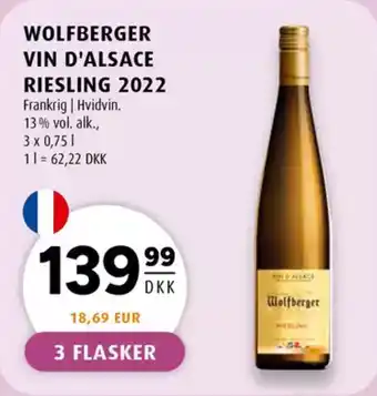 Scandinavian Park Wolfberger vin d'alsace riesling 2022 tilbud