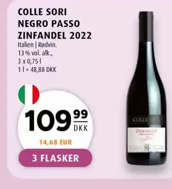 Scandinavian Park COLLE SORI NEGRO PASSO ZINFANDEL 2022 tilbud