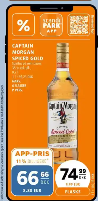 Scandinavian Park Captain morgan spiced gold tilbud