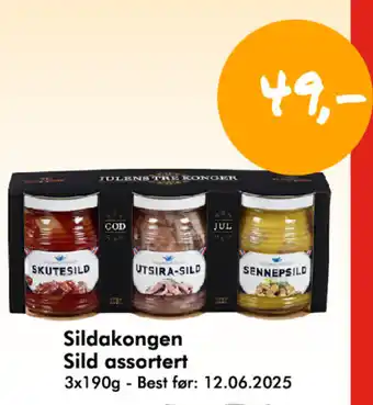 Havaristen Sildakongen Sild assortert tilbud