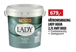 Bauhaus VÅTROMSMALING LADY AQUA 2,7L HVIT BASE tilbud