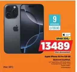 POWER Apple iPhone 16 Pro 128 GB tilbud