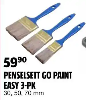 Bauhaus PENSELSETT GO PAINT EASY 3-PK tilbud