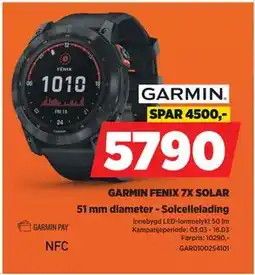 POWER GARMIN FENIX 7X SOLAR tilbud