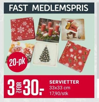 Europris Servietter tilbud