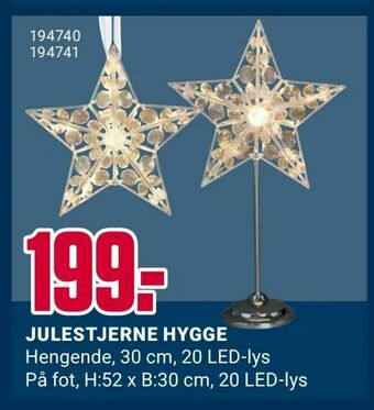 Europris Julestjerne hygge tilbud