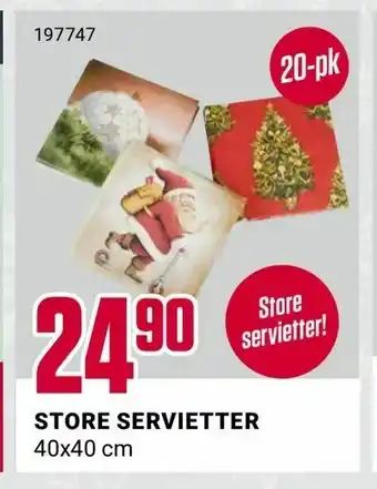 Europris Store servietter tilbud