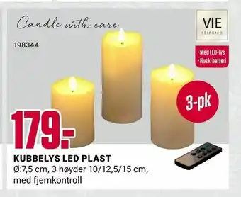 Europris Kubbelys led plast tilbud