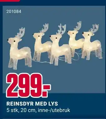 Europris Reinsdyr med lys tilbud