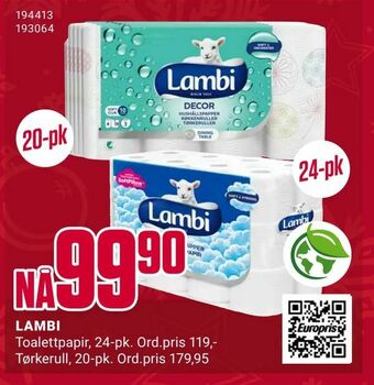 Europris LAMBI tilbud