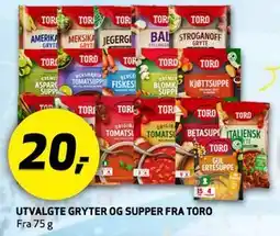 Bunnpris UTVALGTE GRYTER OG SUPPER FRA TORO tilbud