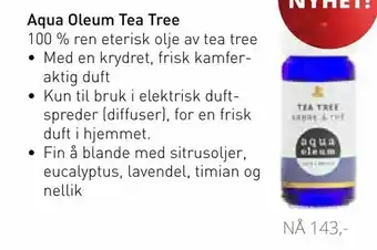 Sunkost Aqua Oleum Tea Tree tilbud