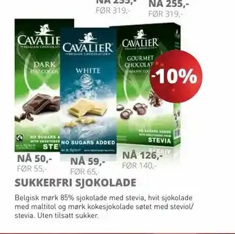 Sunkost Sukkerfri sjokolade tilbud