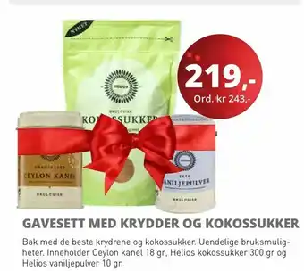 Sunkost Gavesett med krydder og kokossukker tilbud
