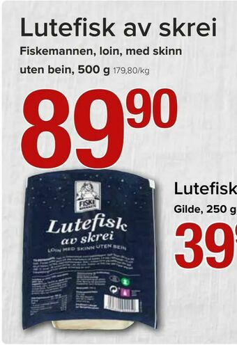 Spar Lutefisk av skrei tilbud